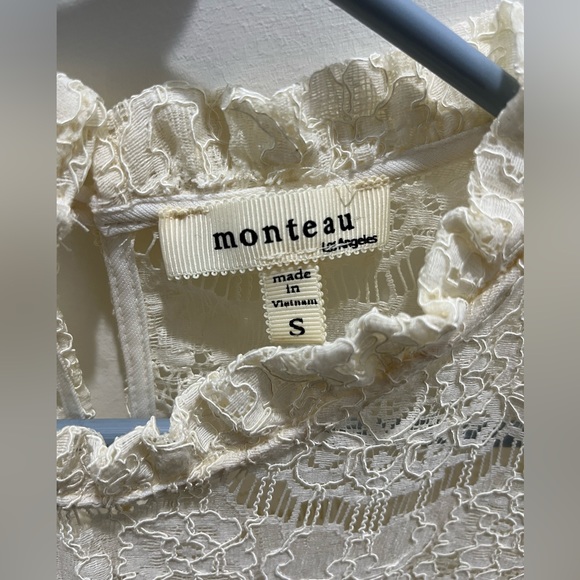 Small Cream Monteau Lace Blouse. NWOT. - Picture 2 of 4
